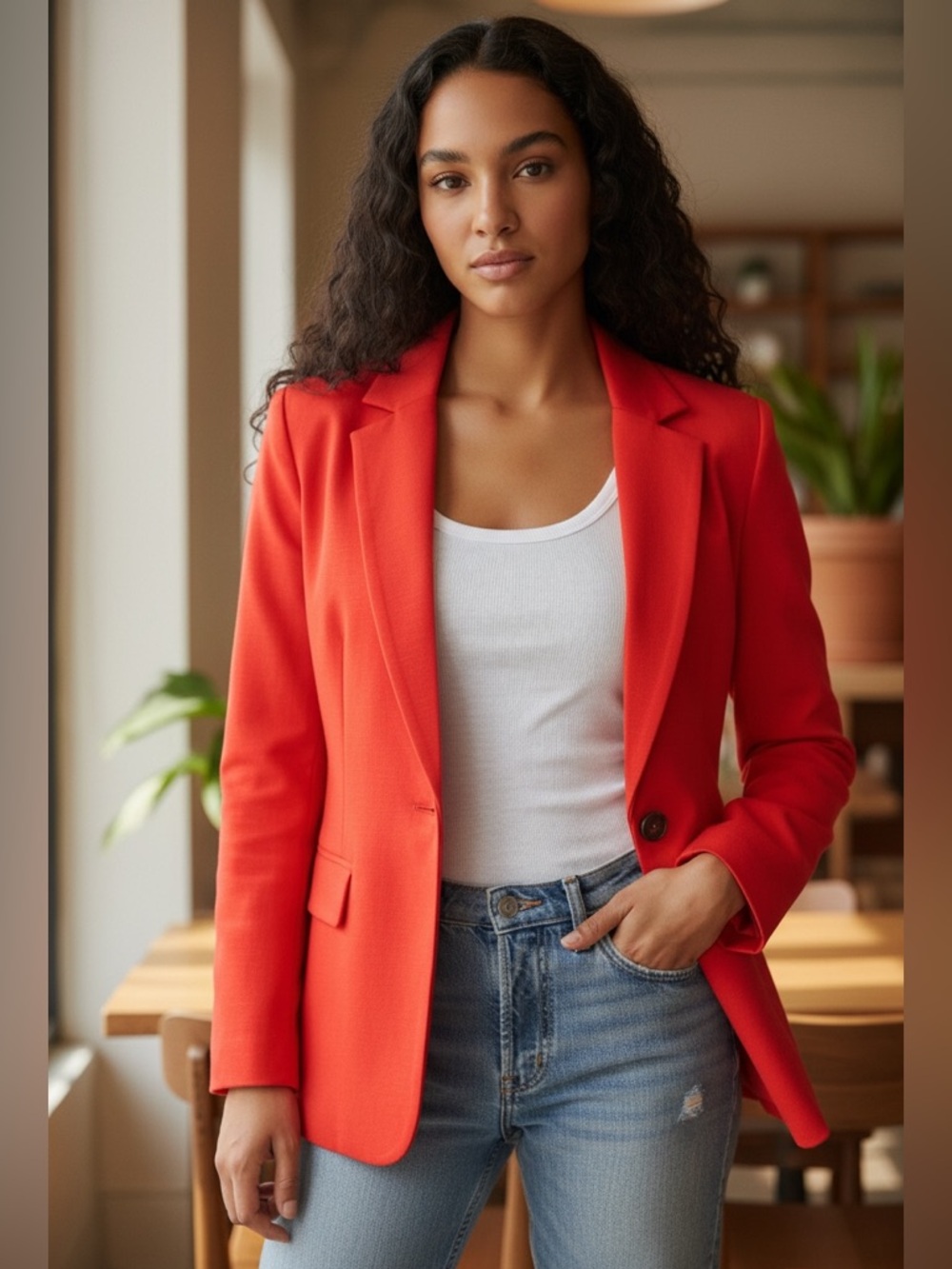 ASOS Fitted Blazer in Paprika. Size 8. NWOT